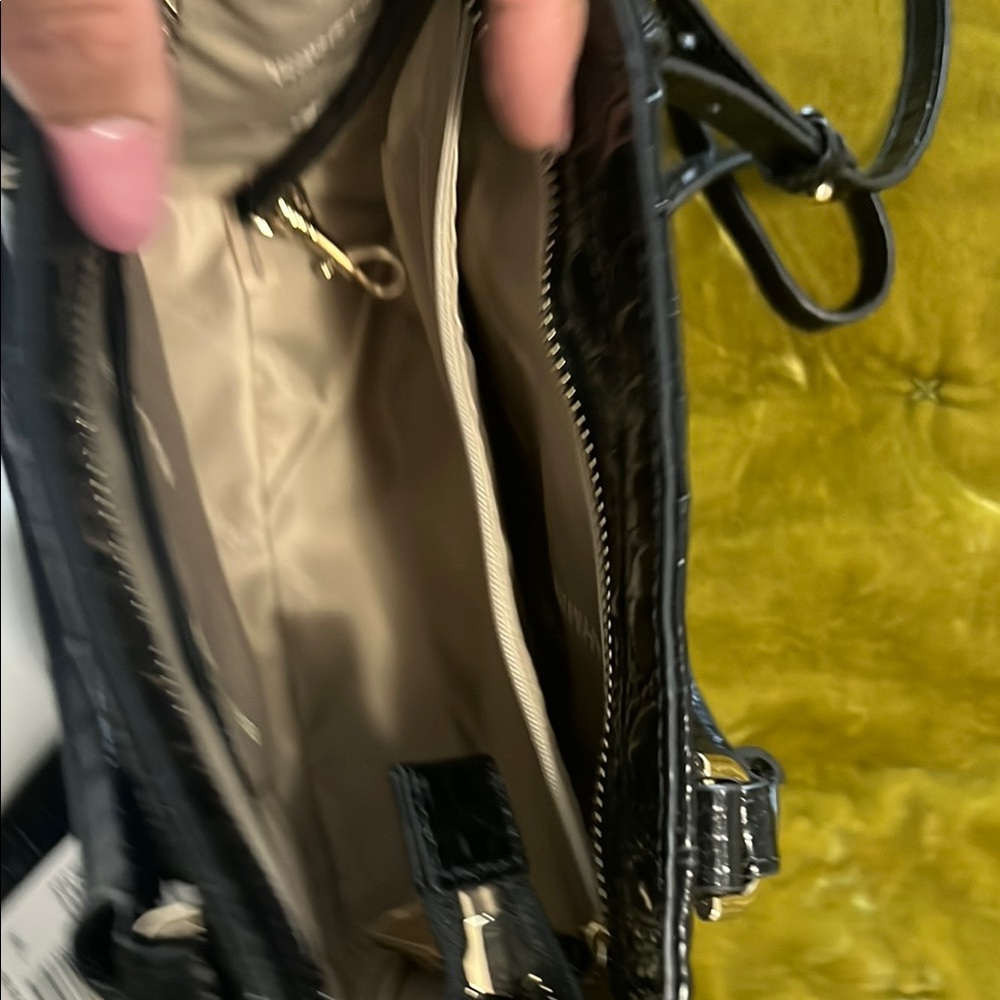 Brahmin Black Embossed Satchel Set - Picture 3 of 9